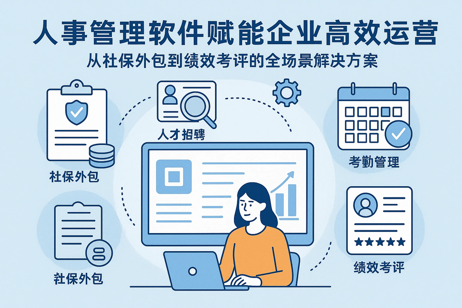 人事管理软件赋能企业高效运营：从社保外包到绩效考评的全场景解决方案