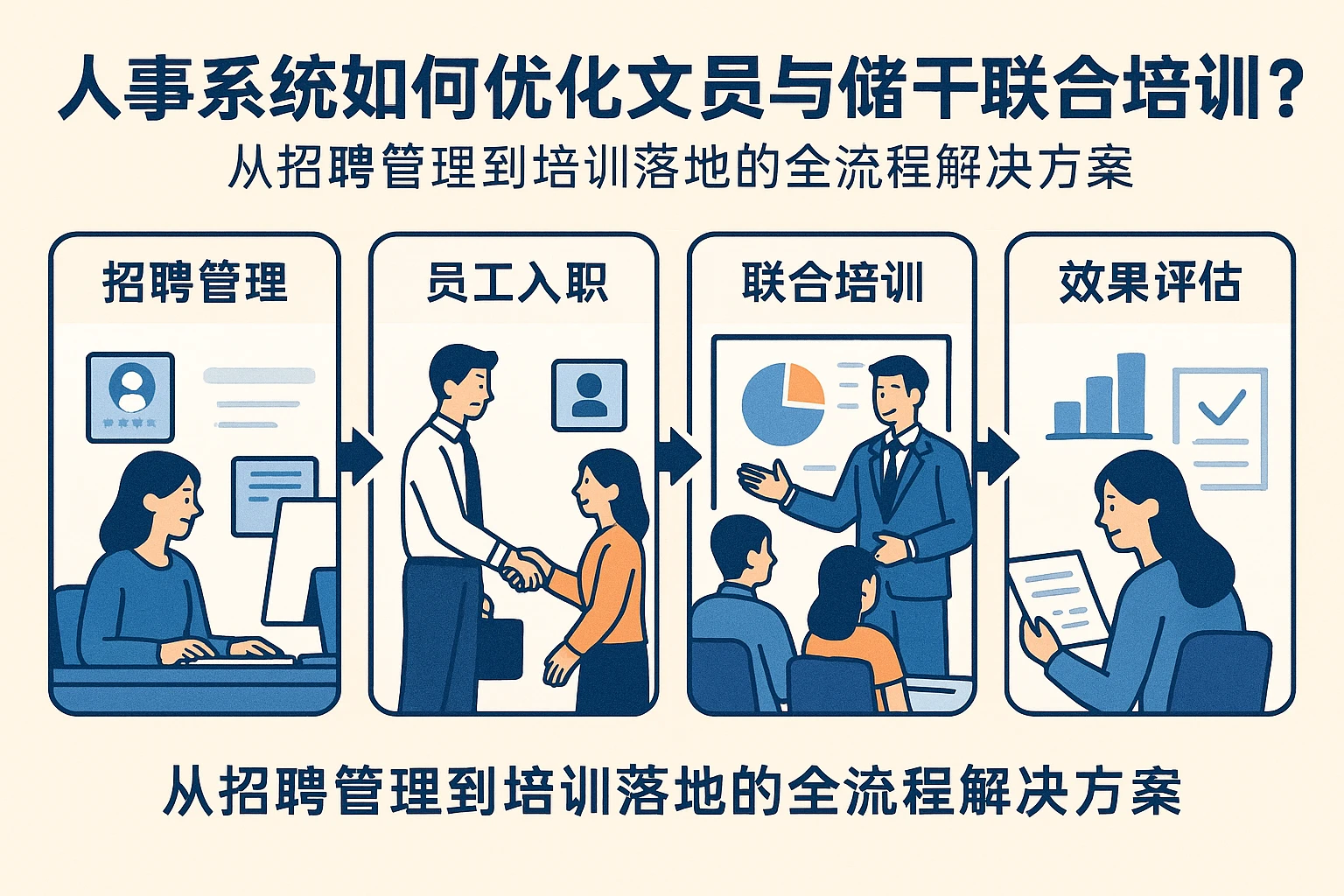 人事系统如何优化文员与储干联合培训？从招聘管理到培训落地的全流程解决方案