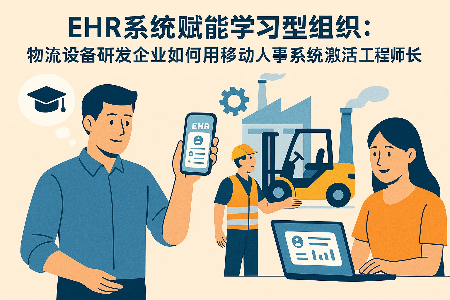 EHR系统赋能学习型组织:物流设备研发企业如何用移动人事系统激活工程师成长