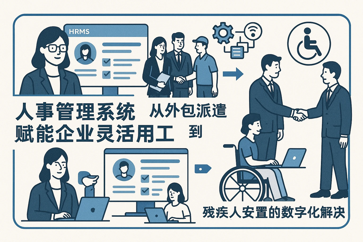 人事管理系统赋能企业灵活用工:从外包派遣到残疾人安置的数字化解决方案