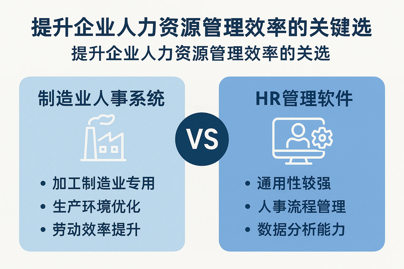制造业人事系统与HR管理软件对比分析：提升企业人力资源管理效率的关键选择