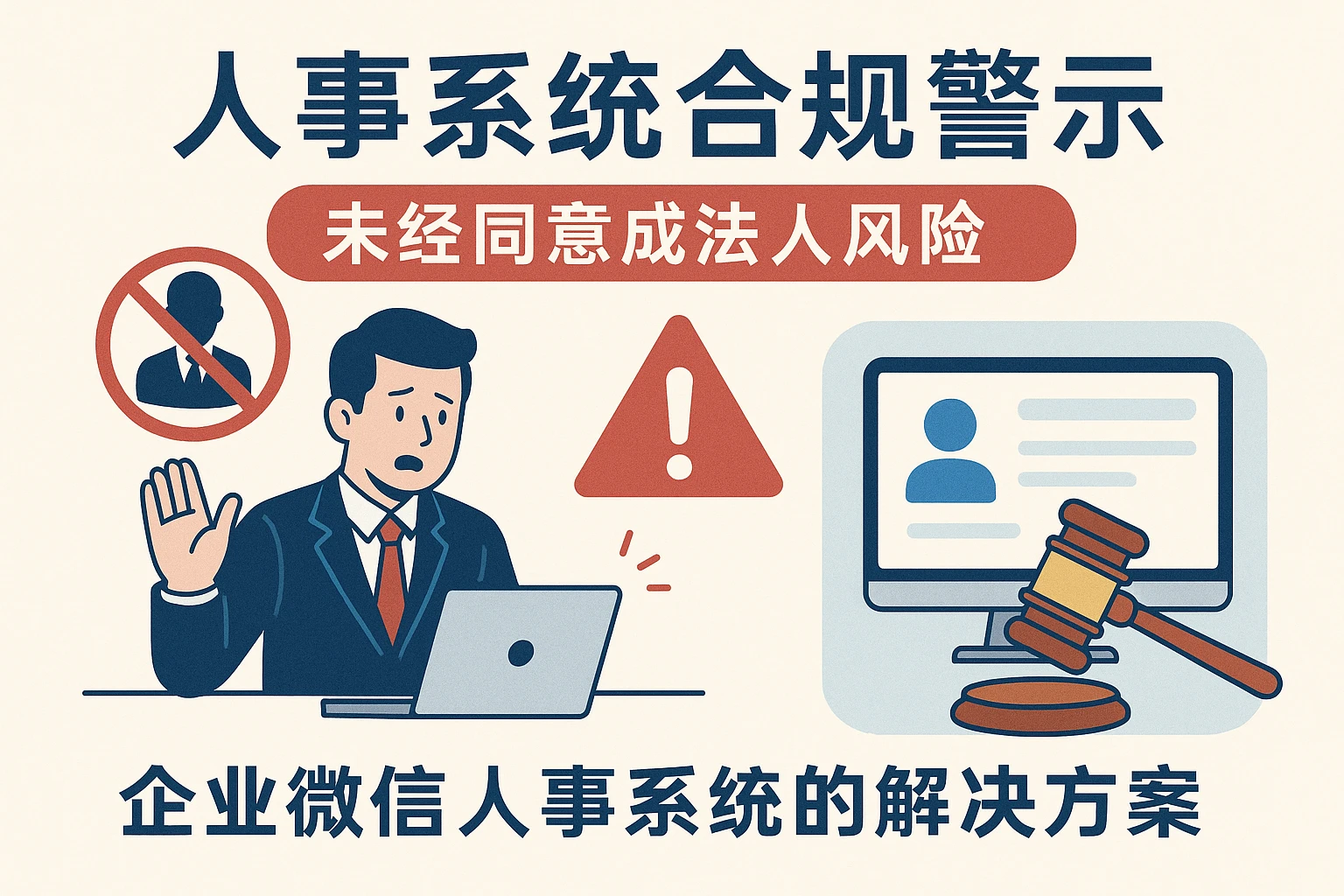 人事系统合规警示：未经同意成法人的风险与企业微信人事系统的解决方案