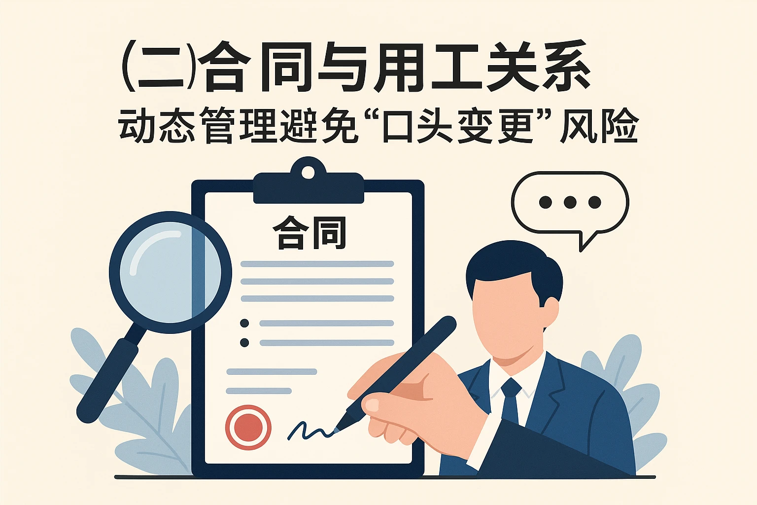 （二）合同与用工关系：动态管理避免“口头变更”风险