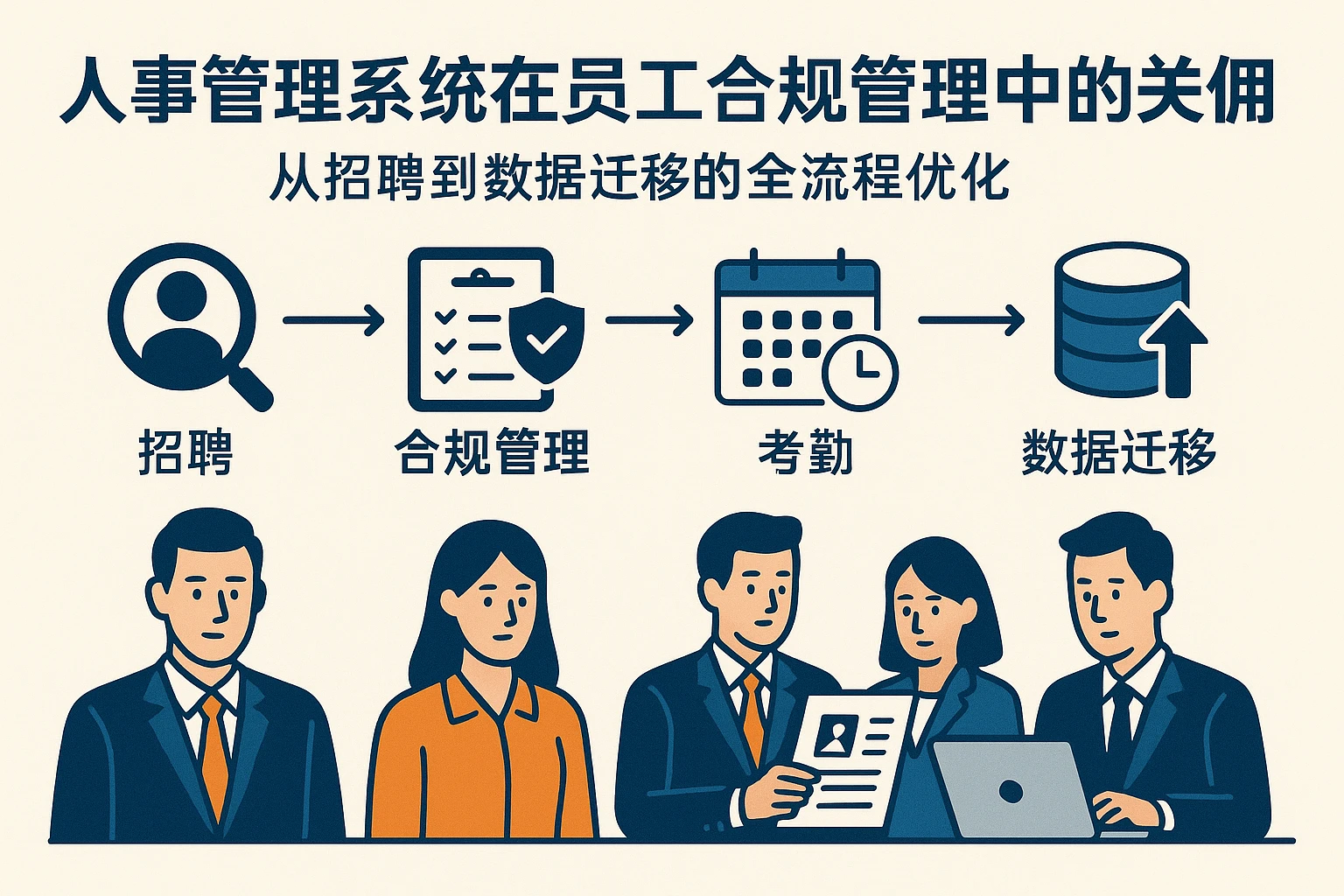 人事管理系统在员工合规管理中的关键作用:从招聘到数据迁移的全流程优化