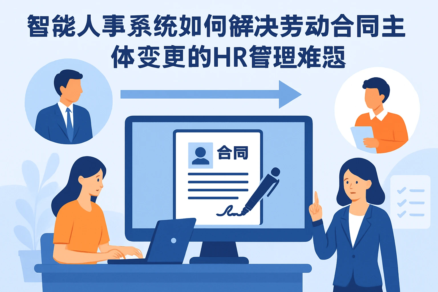 智能人事系统如何解决劳动合同主体变更的HR管理难题