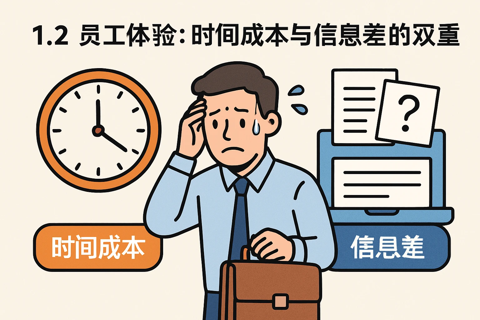 1.2 员工体验:时间成本与信息差的双重压力