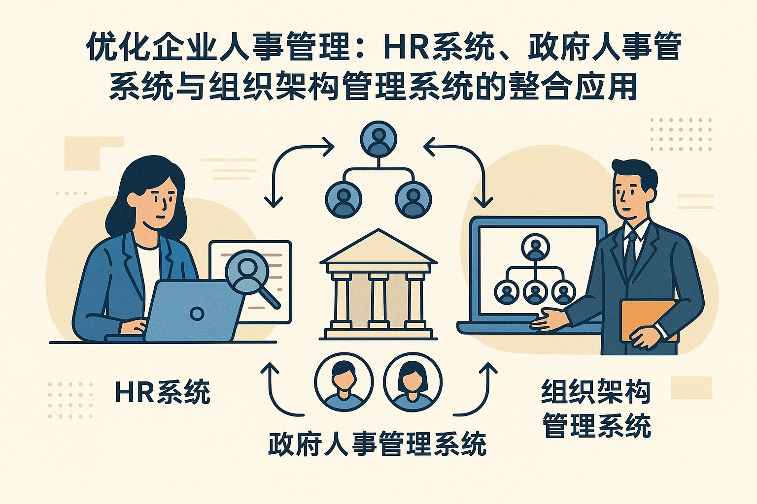 优化企业人事管理:HR系统、政府人事管理系统与组织架构管理系统的整合应用