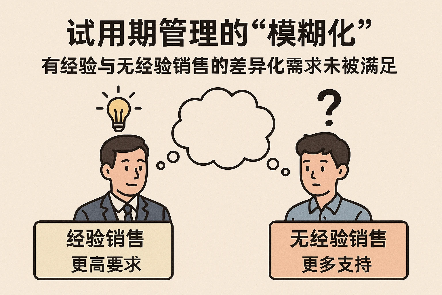 2. 试用期管理的“模糊化”:有经验与无经验销售的差异化需求未被满足