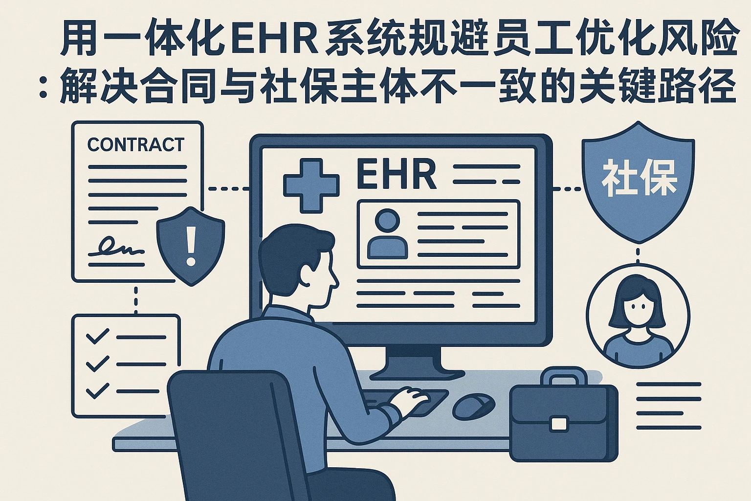 用一体化EHR系统规避员工优化风险：解决合同与社保主体不一致的关键路径