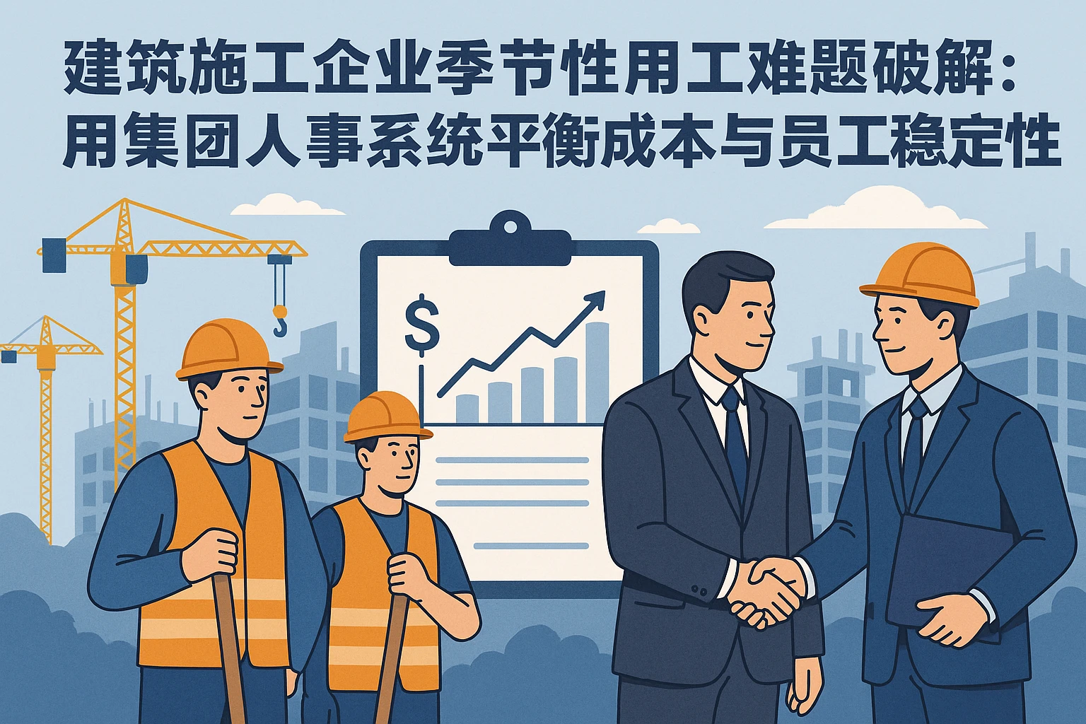 建筑施工企业季节性用工难题破解：用集团人事系统平衡成本与员工稳定性