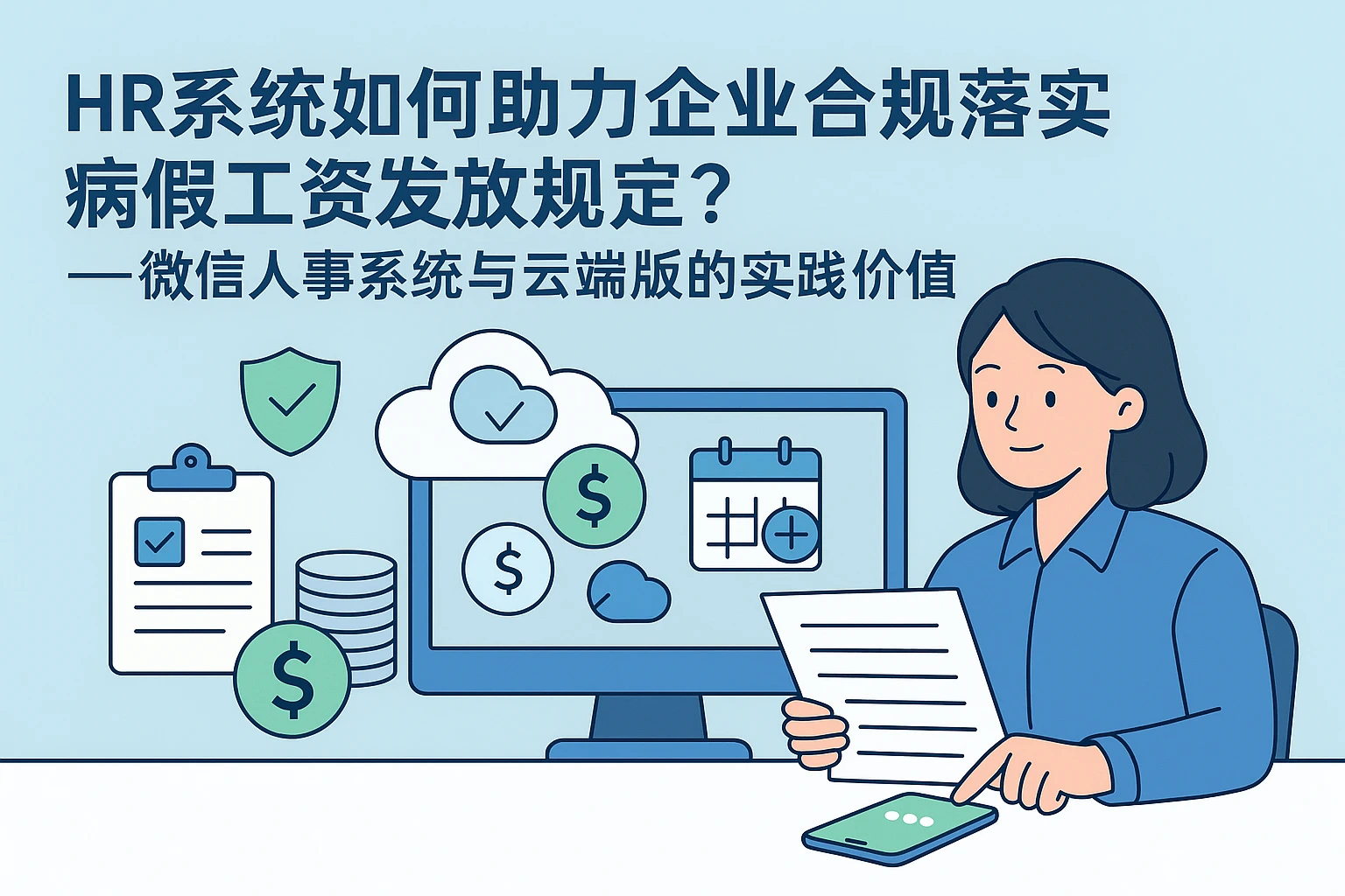 HR系统如何助力企业合规落实病假工资发放规定？——微信人事系统与云端版的实践价值