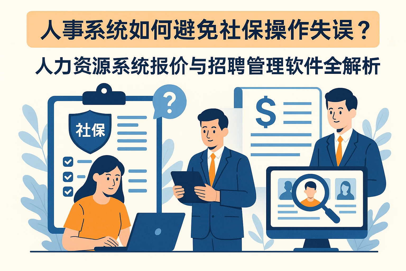 人事系统如何避免社保操作失误？人力资源系统报价与招聘管理软件全解析