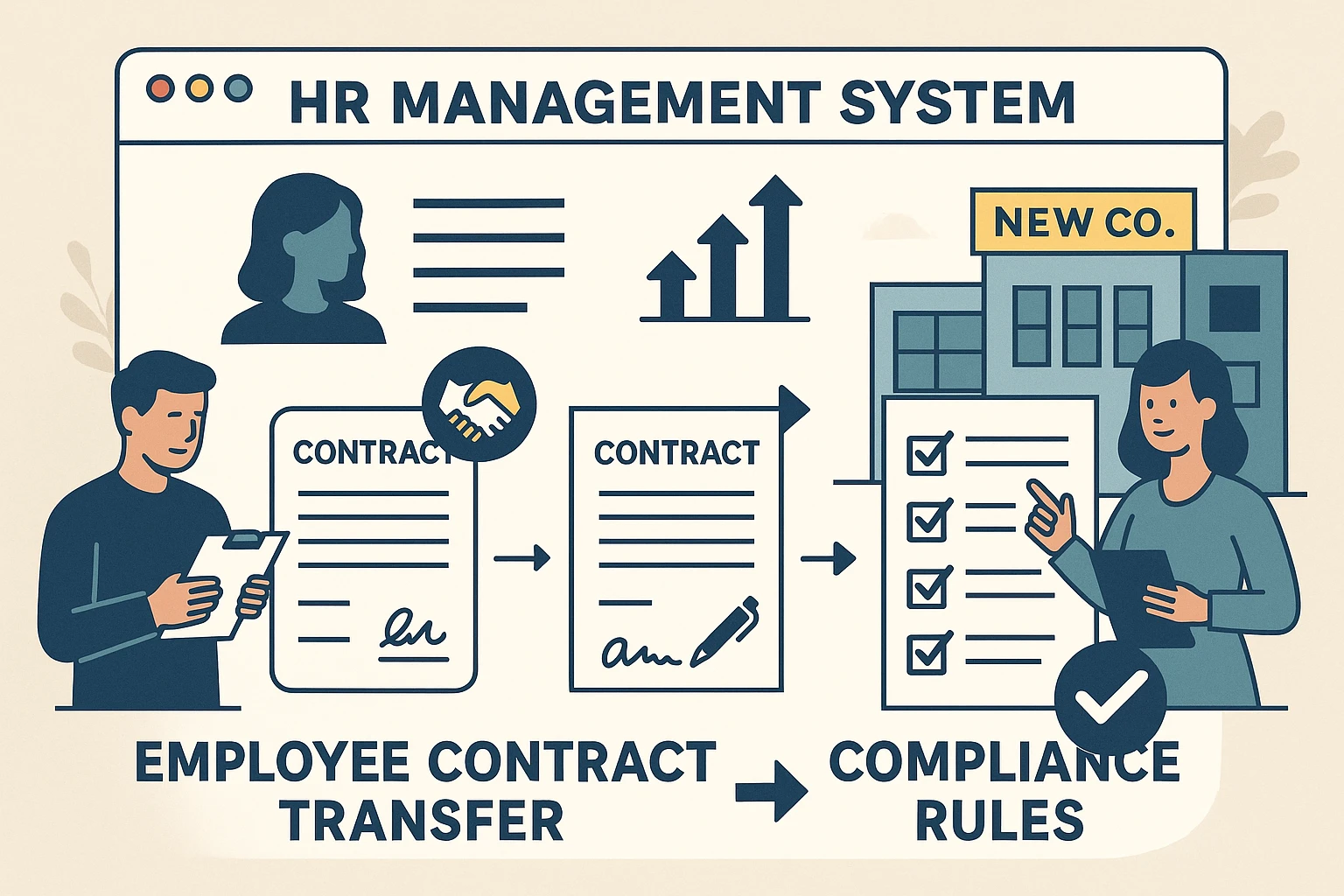 人事管理系统助力企业扩张：旧员工合同转移与新公司合规运营指南