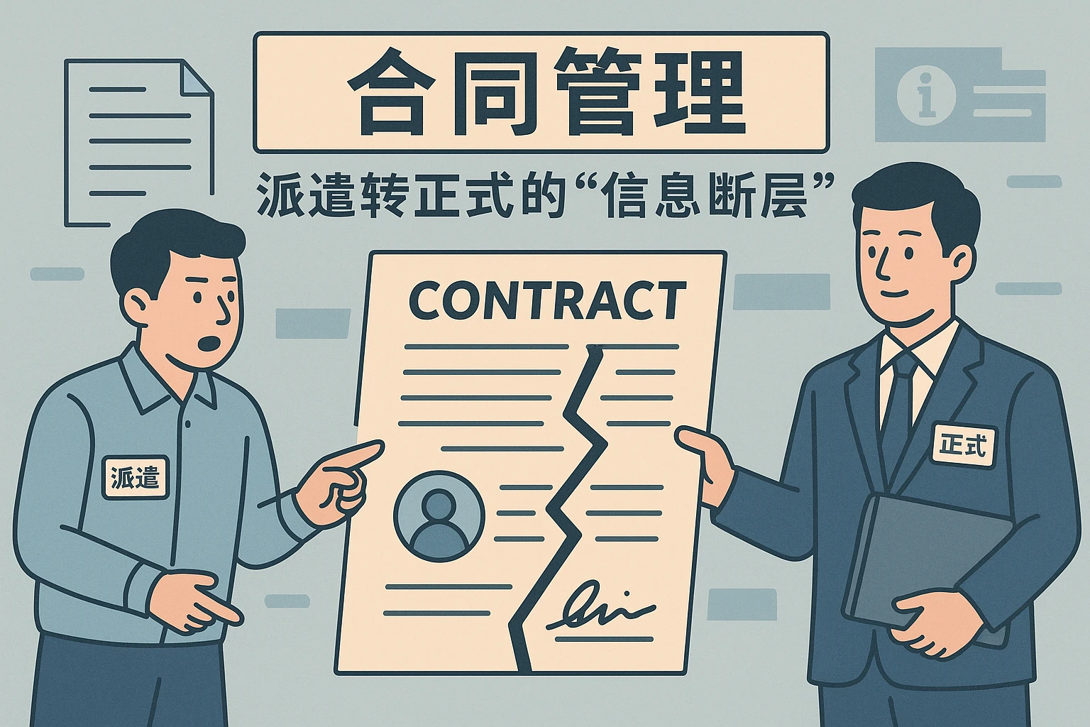 2. 合同管理：派遣转正式的“信息断层”