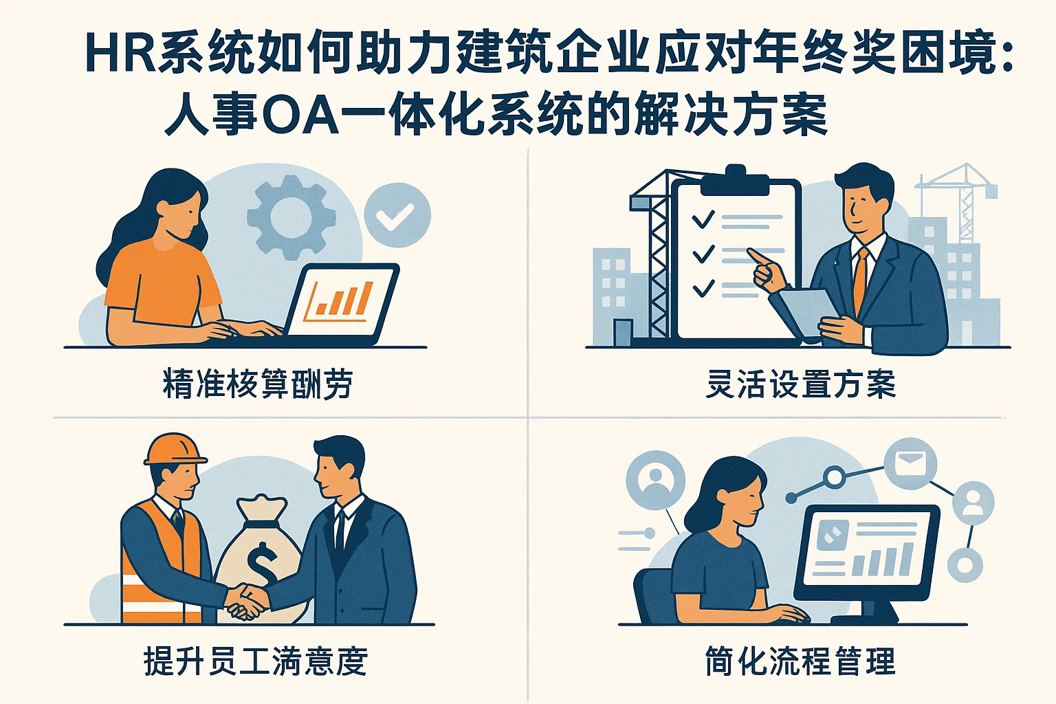 HR系统如何助力建筑企业应对年终奖困境:人事OA一体化系统的解决方案