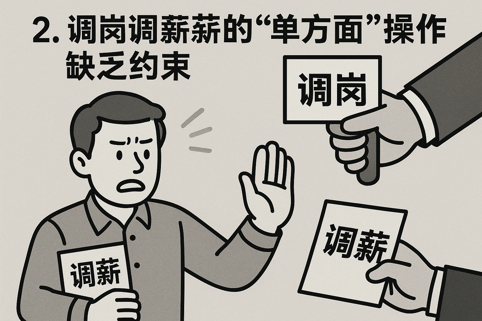 2. 调岗调薪的“单方面”操作缺乏约束