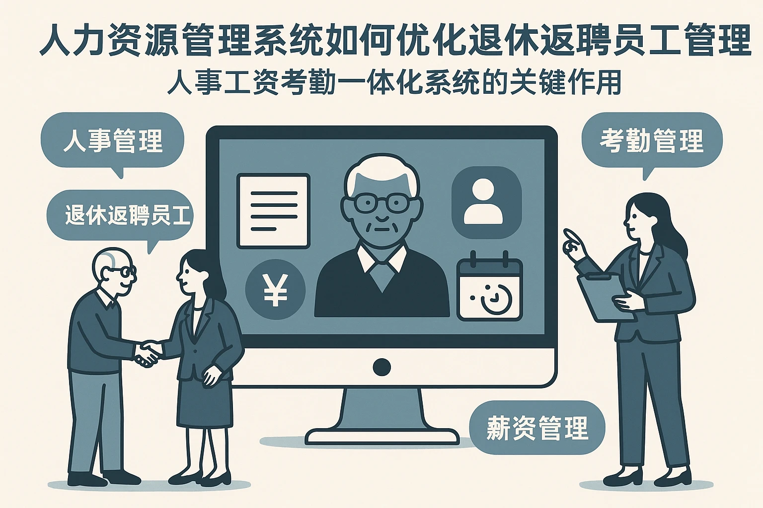 人力资源管理系统如何优化退休返聘员工管理：人事工资考勤一体化系统的关键作用