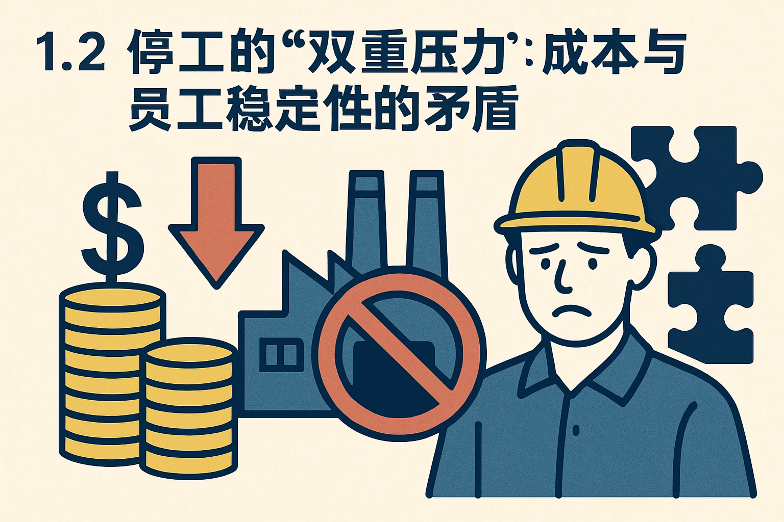 1.2 停工的“双重压力”：成本与员工稳定性的矛盾