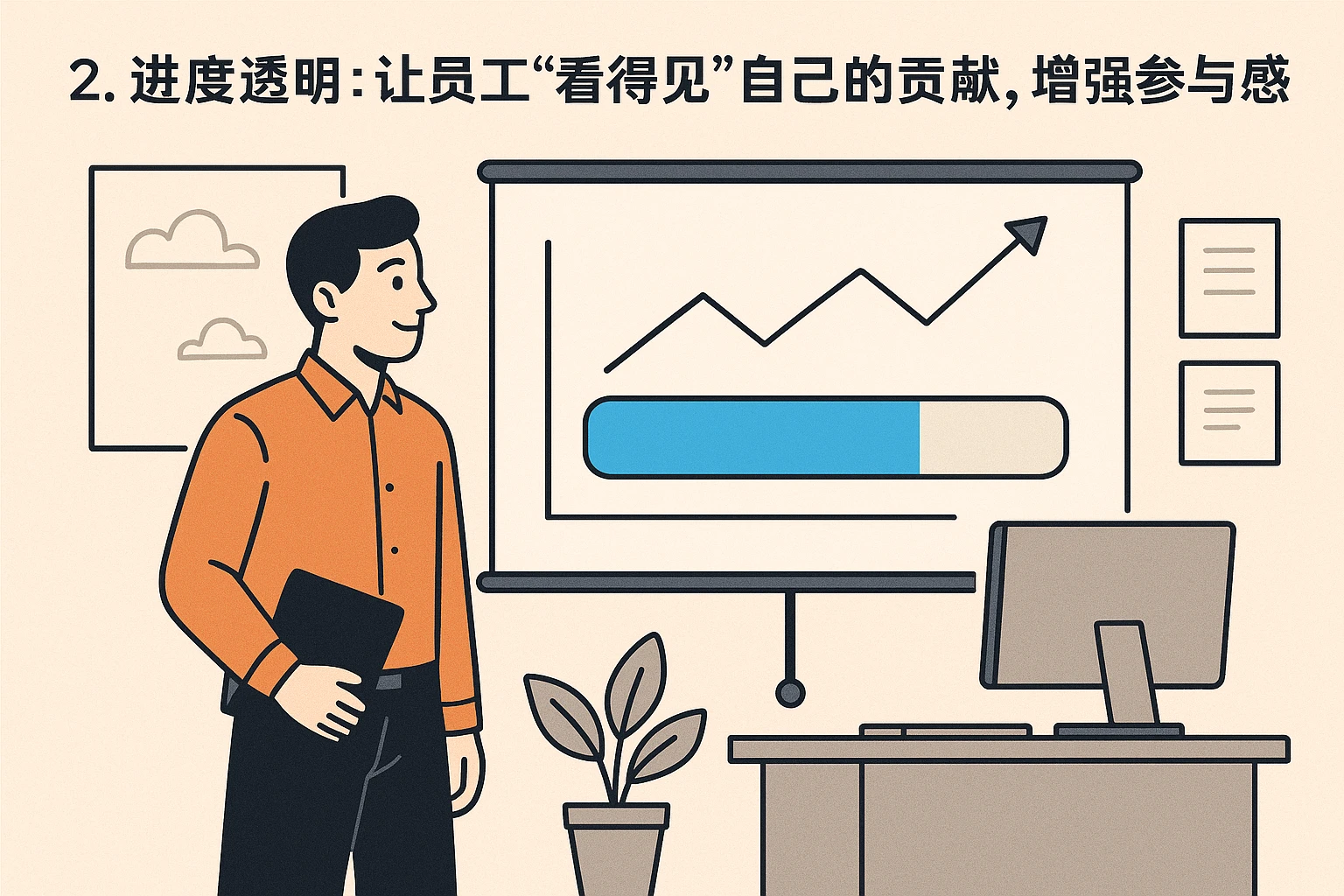 2. 进度透明：让员工“看得见”自己的贡献，增强参与感