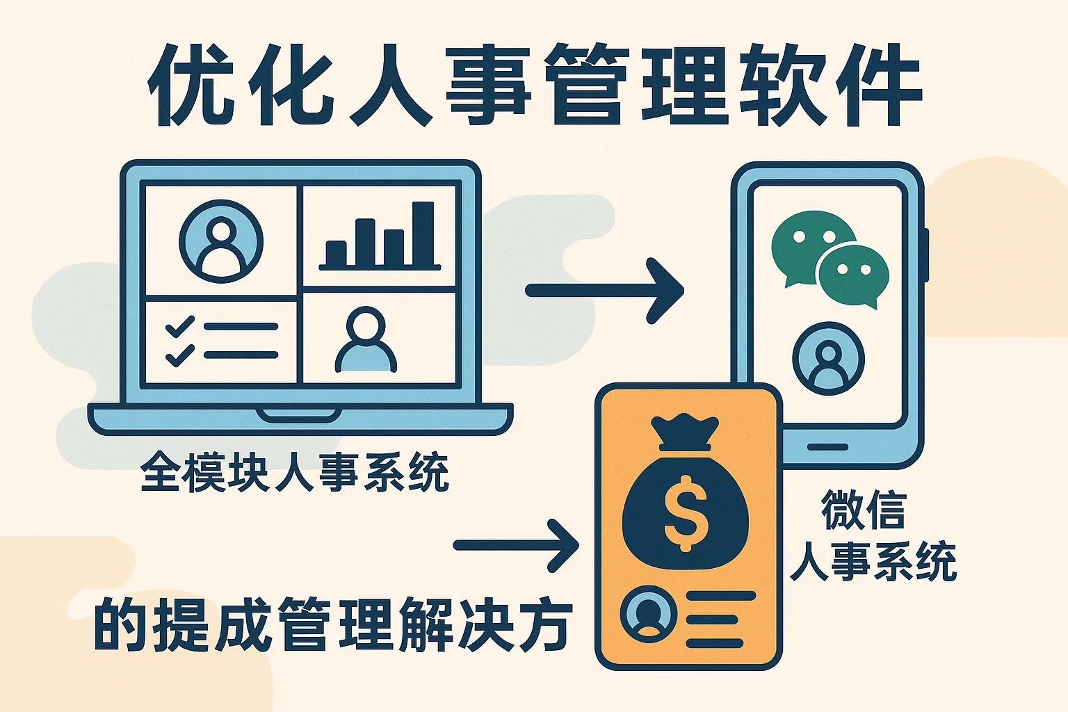 优化人事管理软件：全模块人事系统与微信人事系统的提成管理解决方案