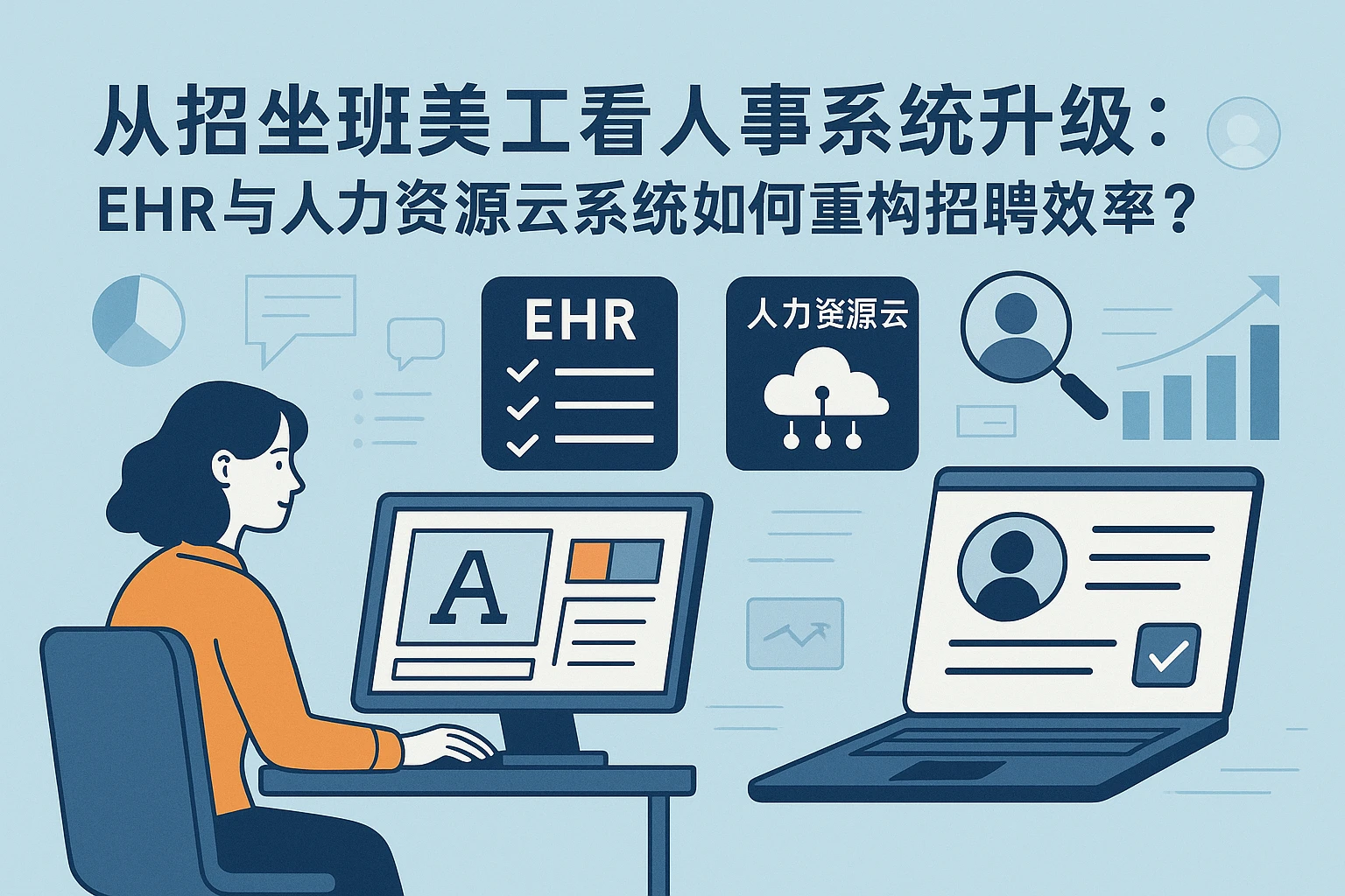 从招坐班美工看人事系统升级:EHR与人力资源云系统如何重构招聘效率?
