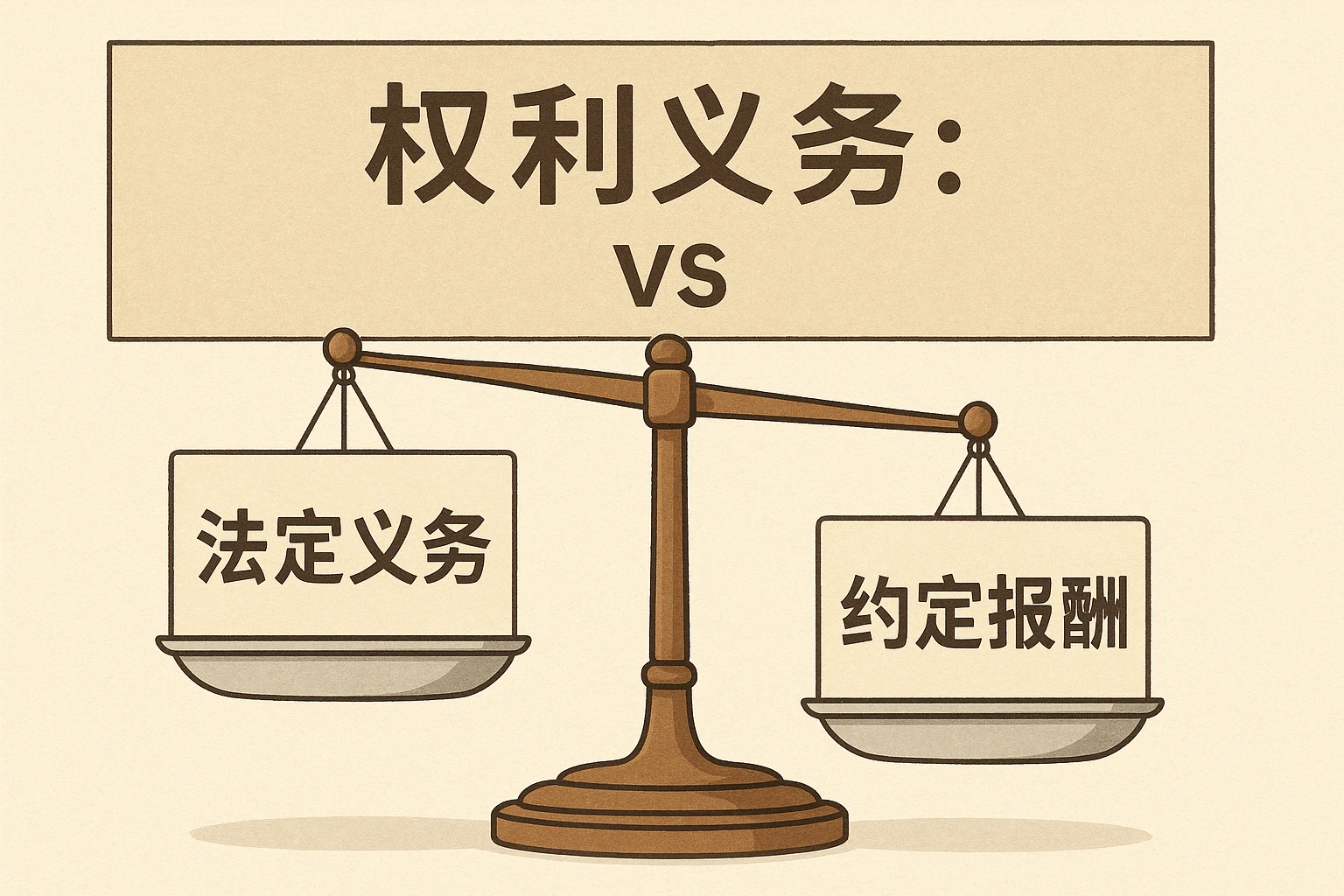 2. 权利义务:“法定义务”vs“约定报酬”