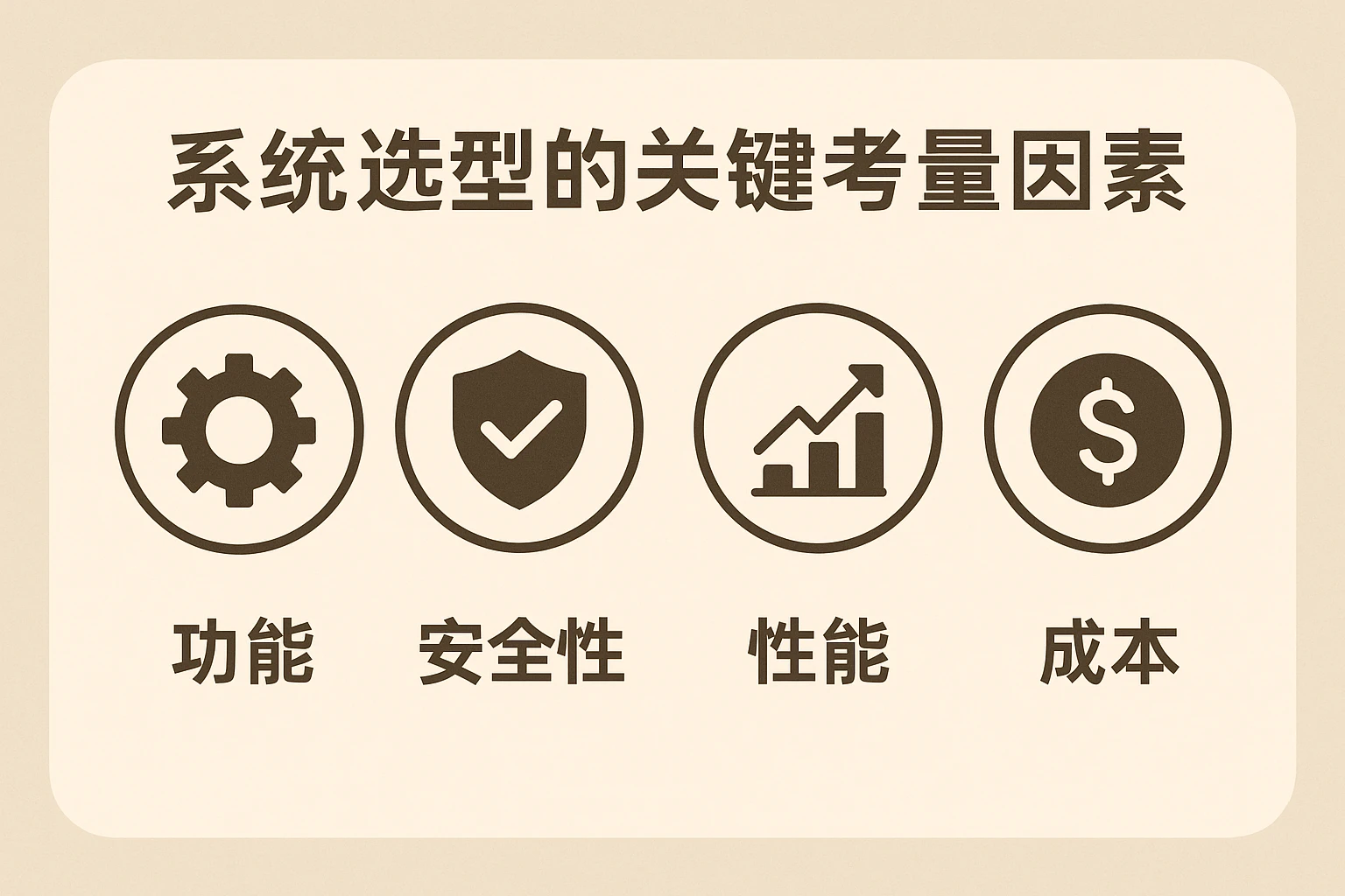 系统选型的关键考量因素