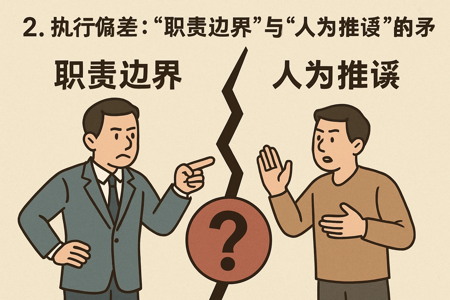 2. 执行偏差：“职责边界”与“人为推诿”的矛盾