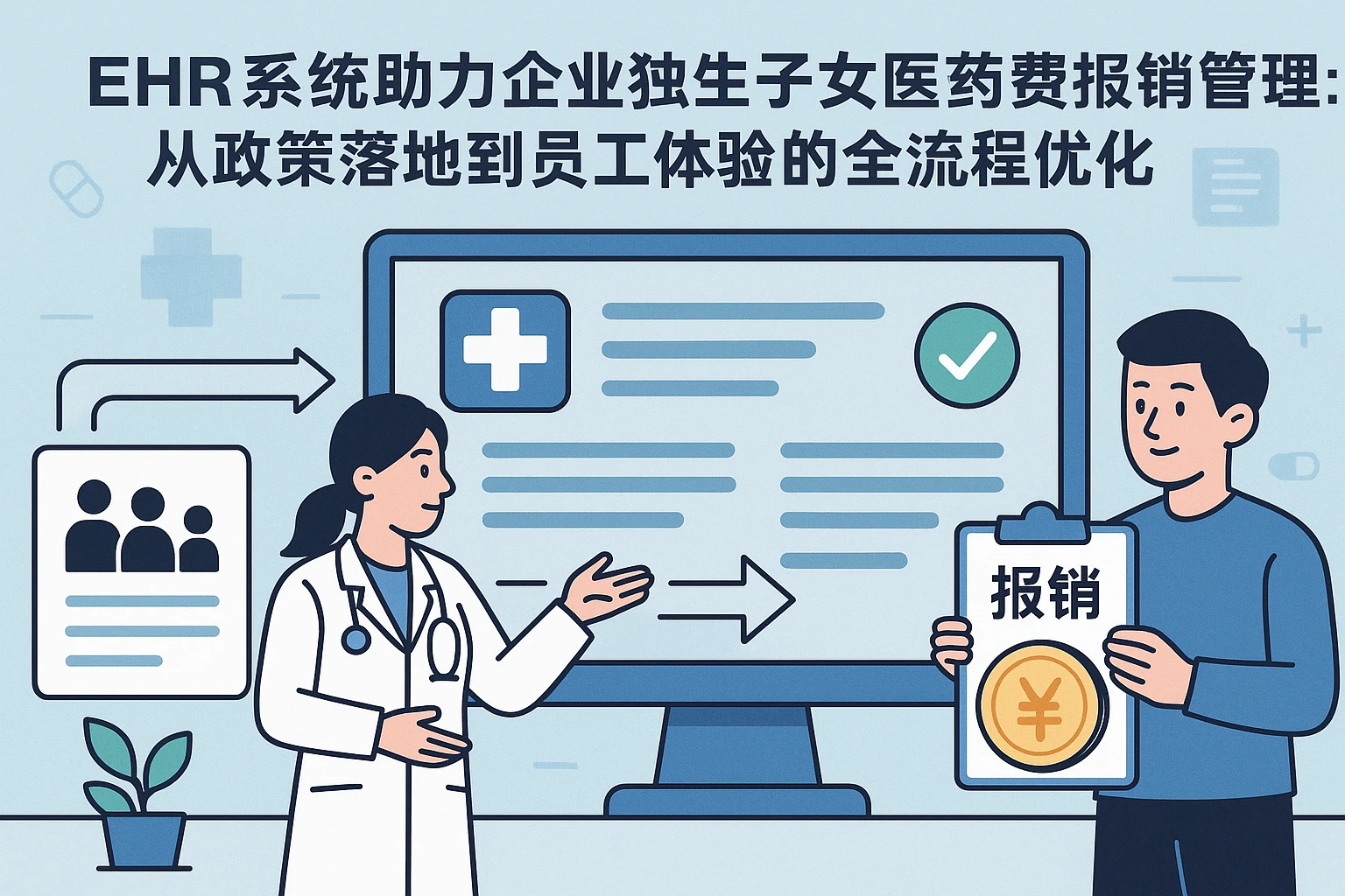 EHR系统助力企业独生子女医药费报销管理：从政策落地到员工体验的全流程优化