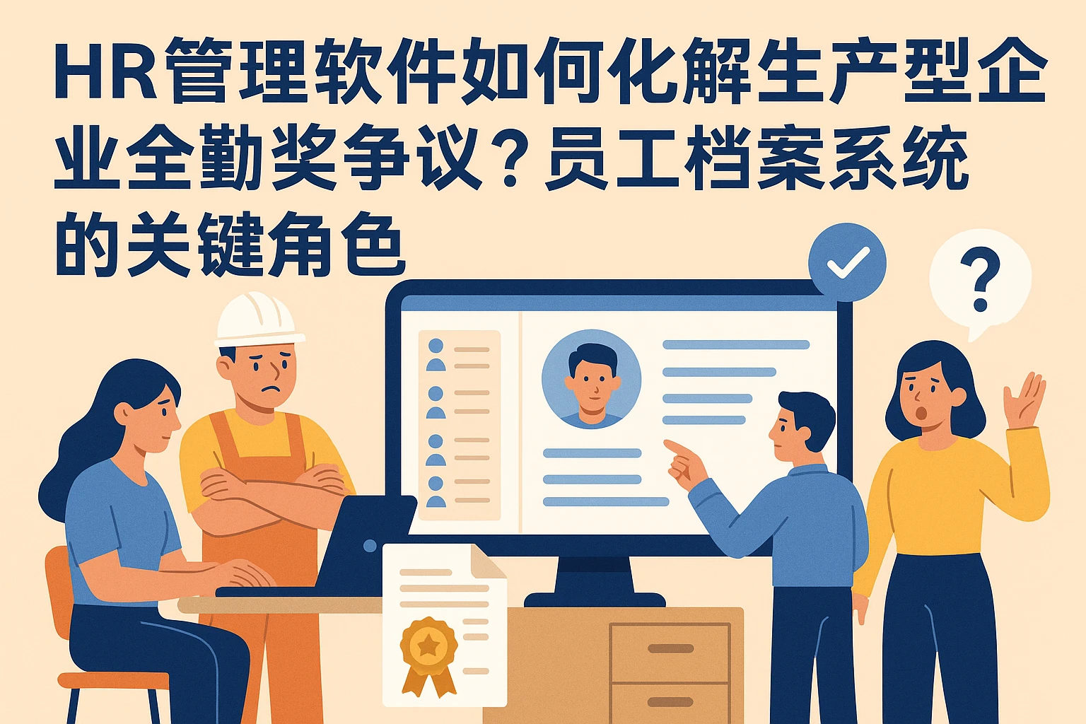 HR管理软件如何化解生产型企业全勤奖争议？员工档案系统的关键角色