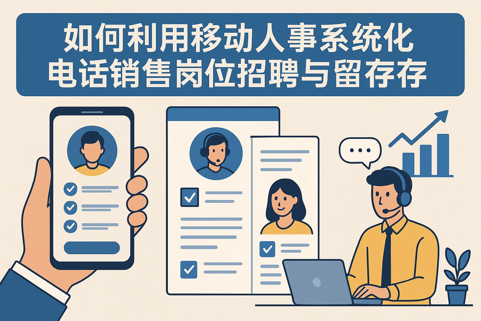 如何利用移动人事系统优化电话销售岗位招聘与留存