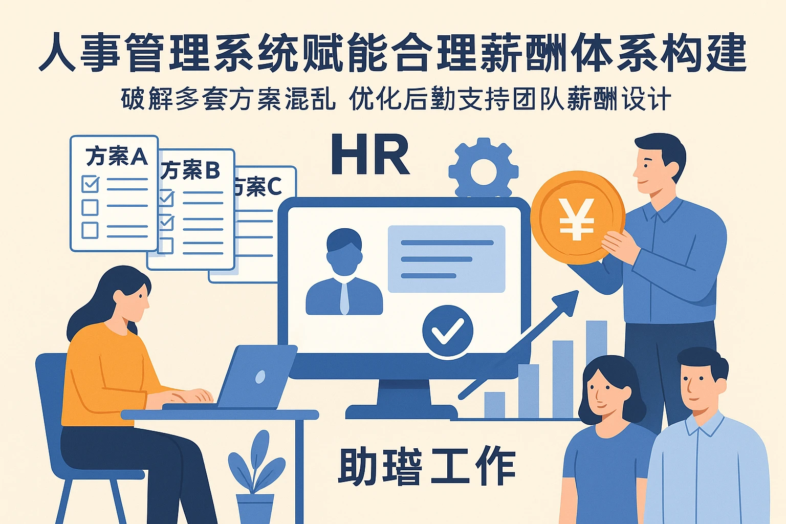 人事管理系统赋能合理薪酬体系构建：破解多套方案混乱，优化后勤支持团队薪酬设计