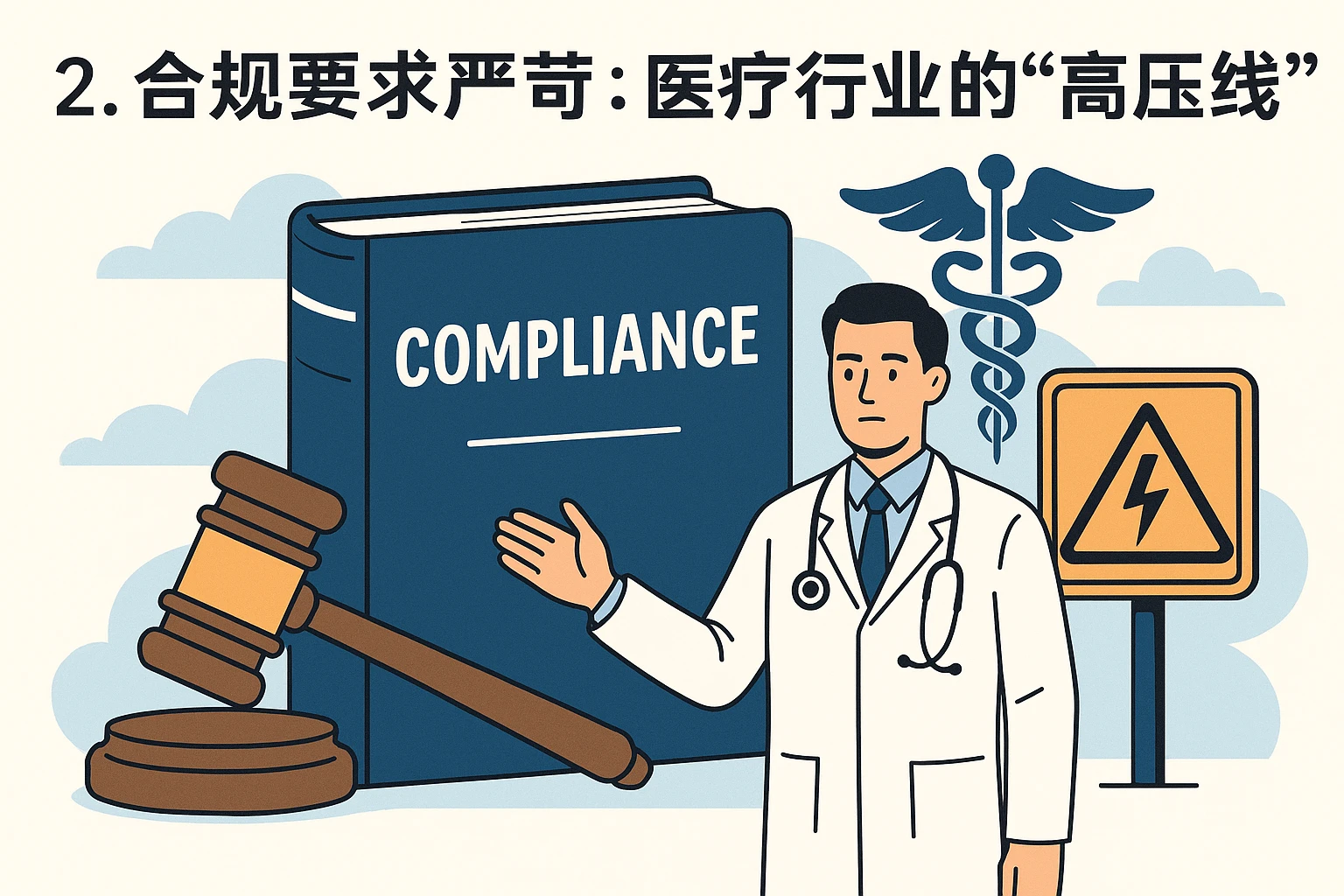 2. 合规要求严苛:医疗行业的“高压线”