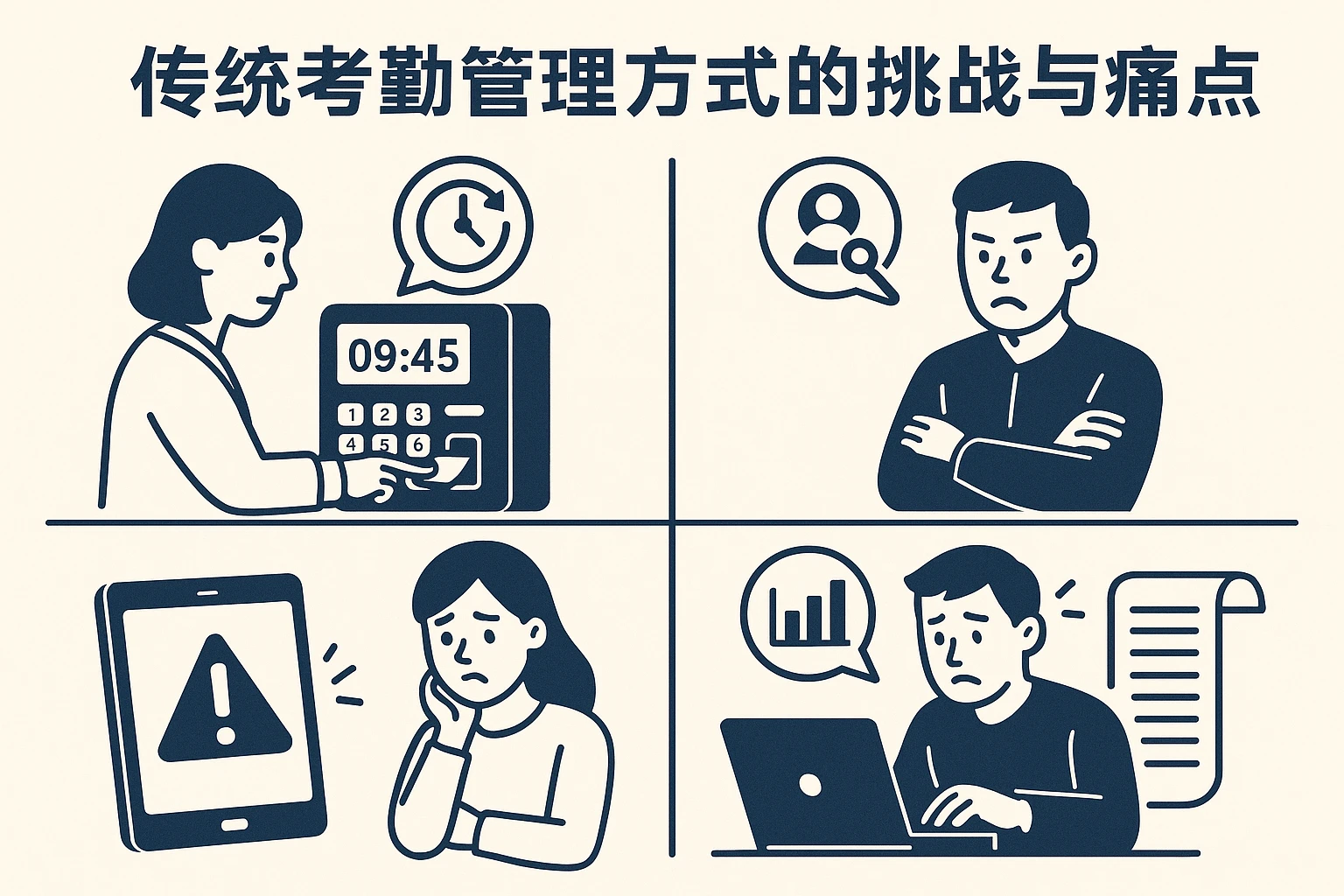 传统考勤管理方式的挑战与痛点