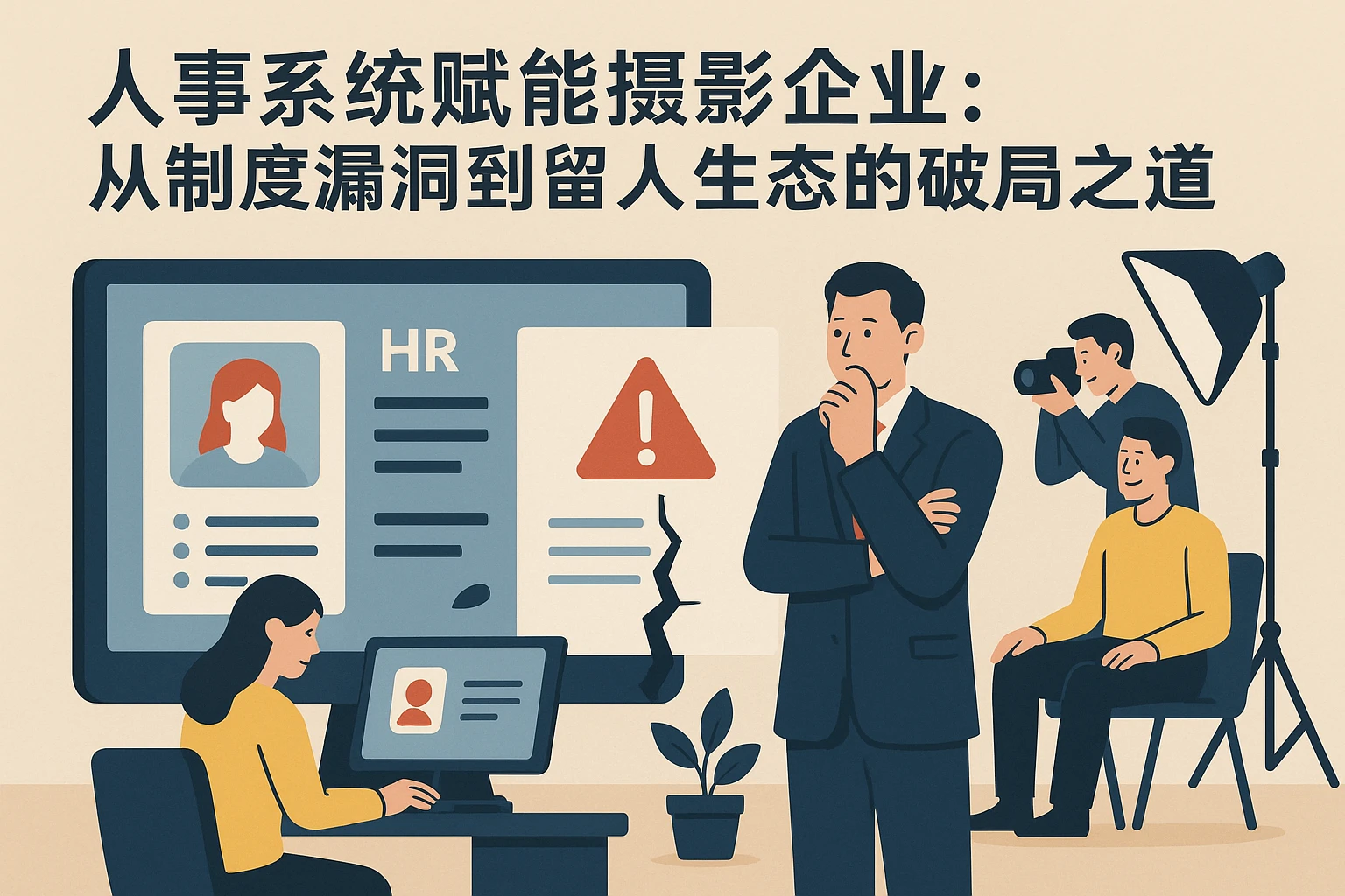 人事系统赋能摄影企业:从制度漏洞到留人生态的破局之道