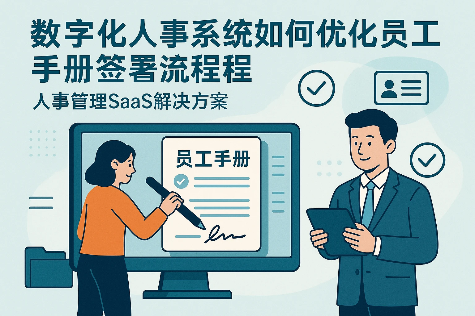 数字化人事系统如何优化员工手册签署流程 - 人事管理SaaS解决方案