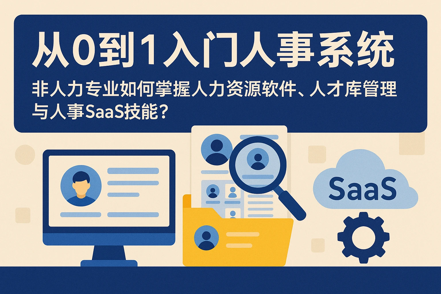 从0到1入门人事系统：非人力专业如何掌握人力资源软件、人才库管理与人事SaaS技能？