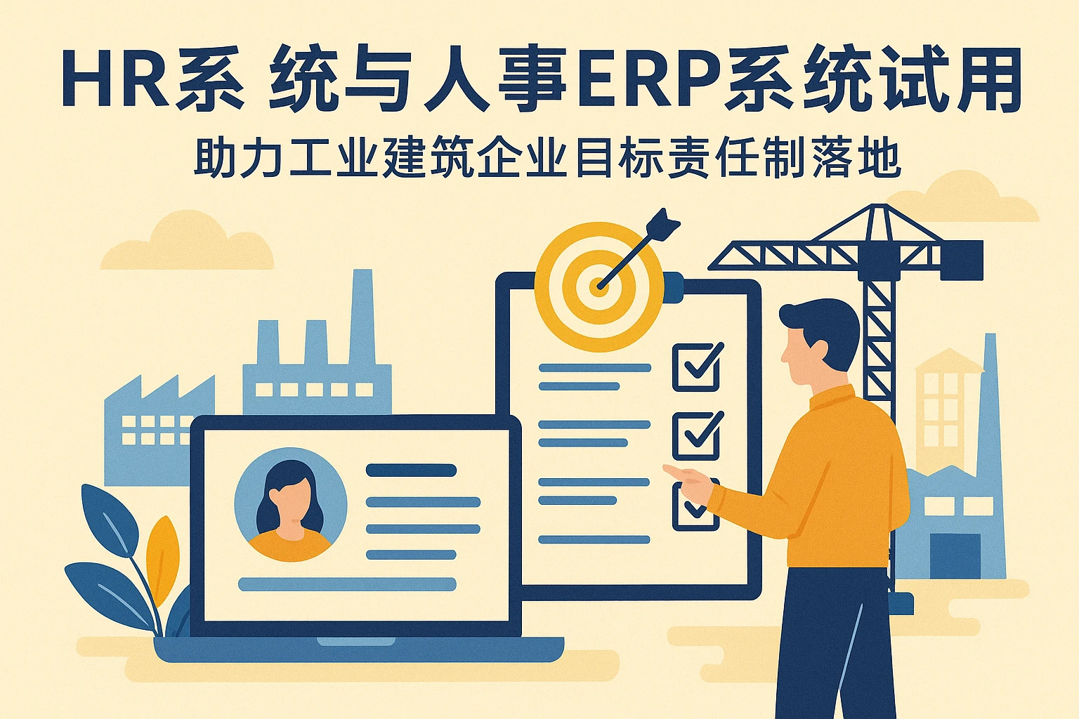 HR系统与人事ERP系统试用：助力工业建筑企业目标责任制落地