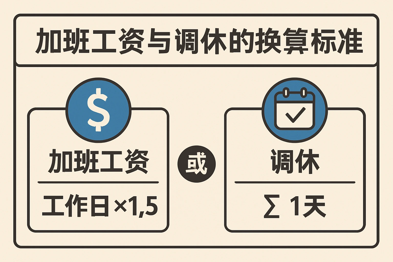 加班工资与调休的换算标准