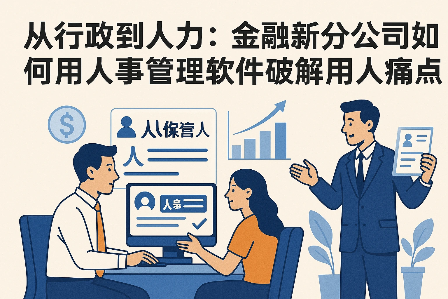 从行政到人力：金融新分公司如何用人事管理软件破解用人痛点？