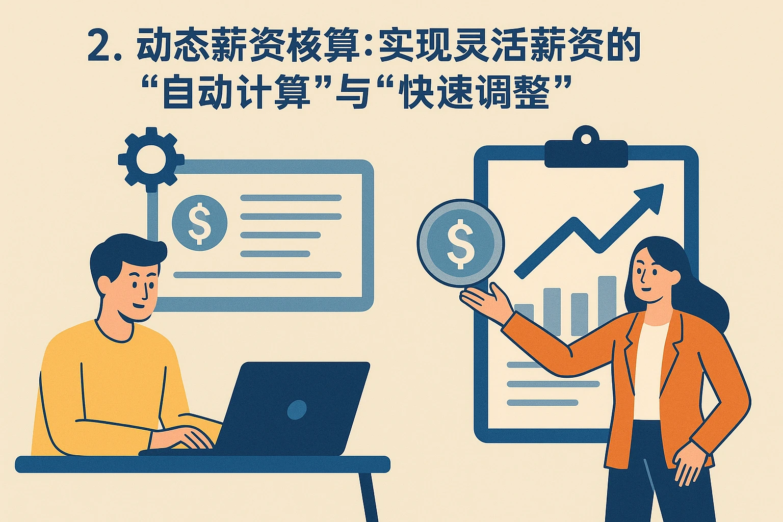 2. 动态薪资核算:实现灵活薪资的“自动计算”与“快速调整”