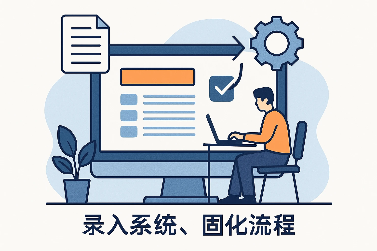 2. 录入系统,固化流程