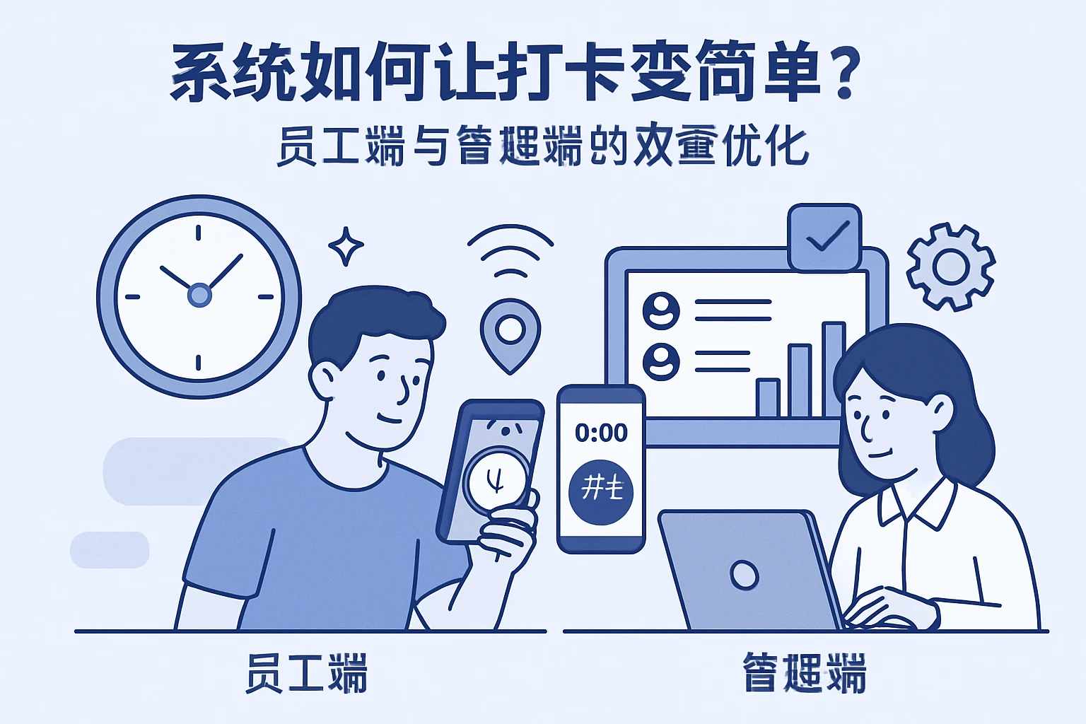 2. 系统如何让打卡变简单？员工端与管理端的双重优化