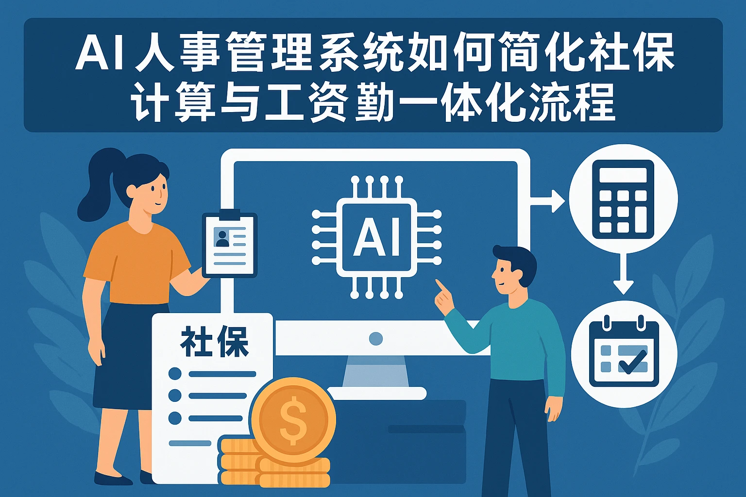 AI人事管理系统如何简化社保计算与工资考勤一体化流程