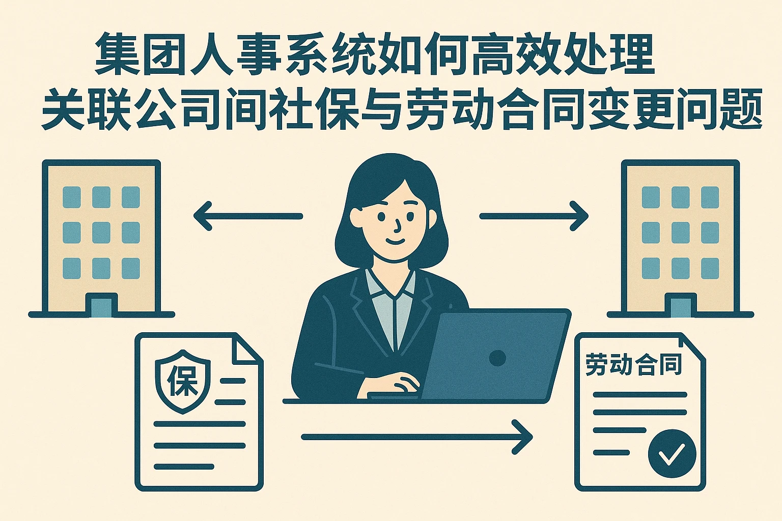 集团人事系统如何高效处理关联公司间社保与劳动合同变更问题