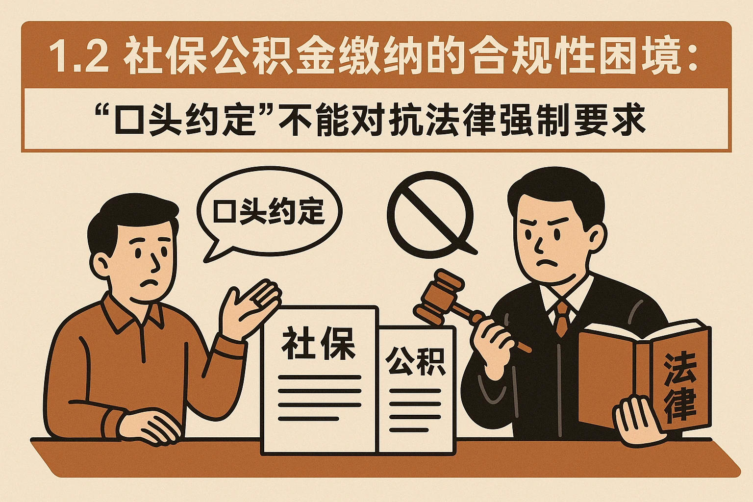 1.2 社保公积金缴纳的合规性困境：“口头约定”不能对抗法律强制要求