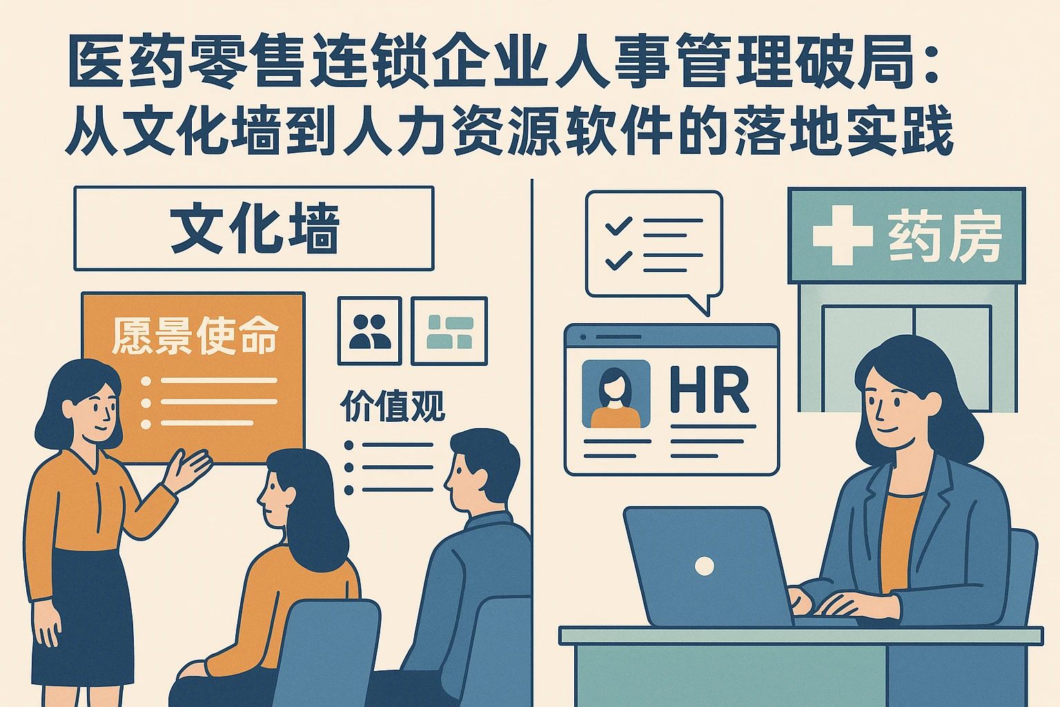 医药零售连锁企业人事管理破局：从文化墙到人力资源软件的落地实践