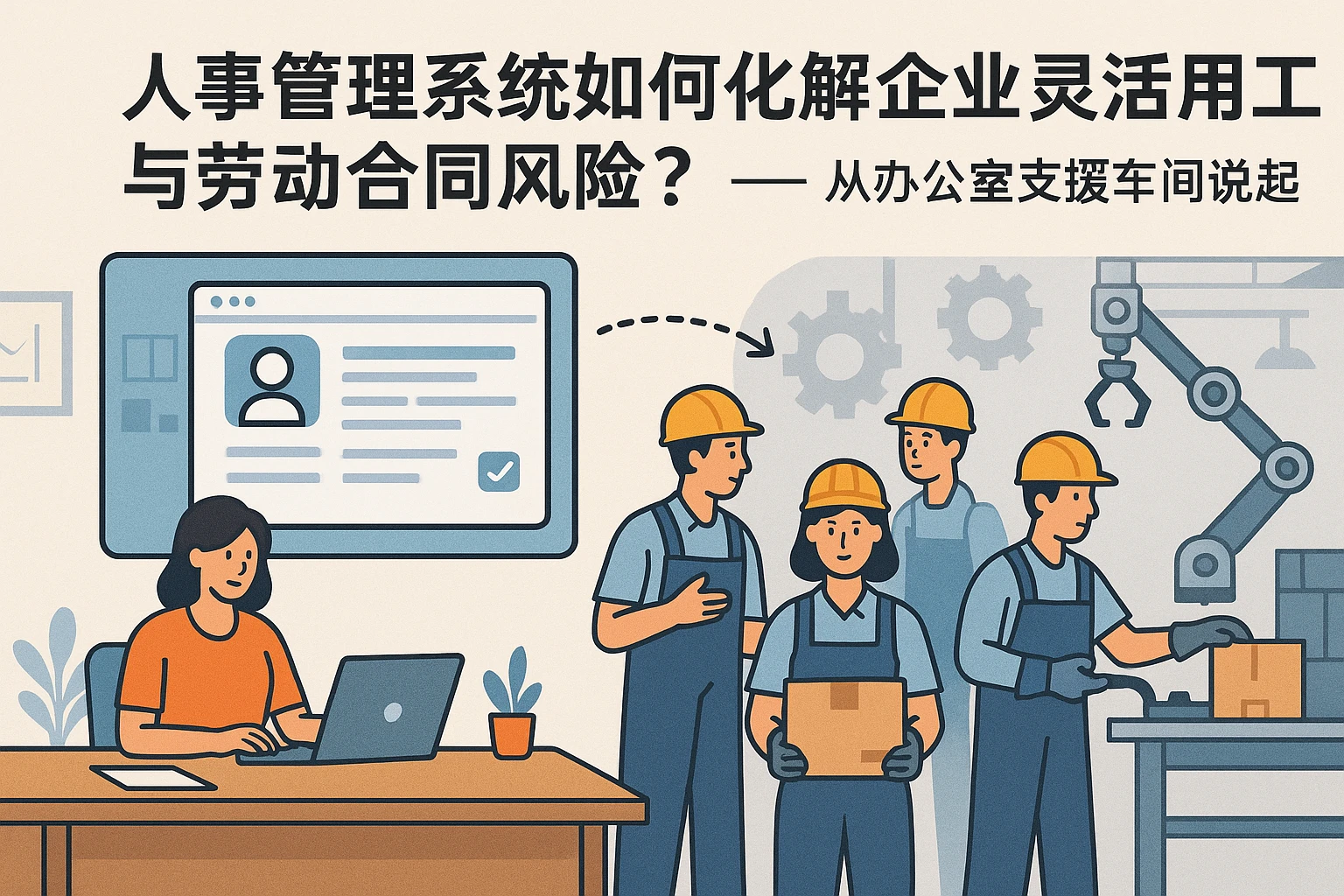 人事管理系统如何化解企业灵活用工与劳动合同风险？——从办公室支援车间说起