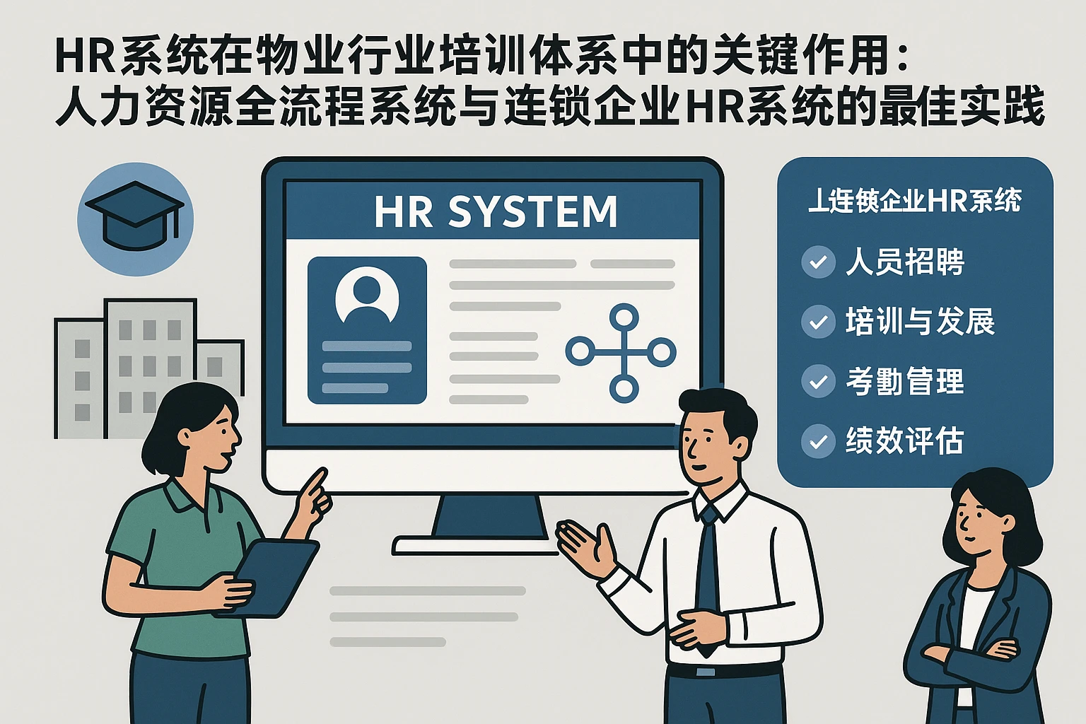 HR系统在物业行业培训体系中的关键作用：人力资源全流程系统与连锁企业HR系统的最佳实践