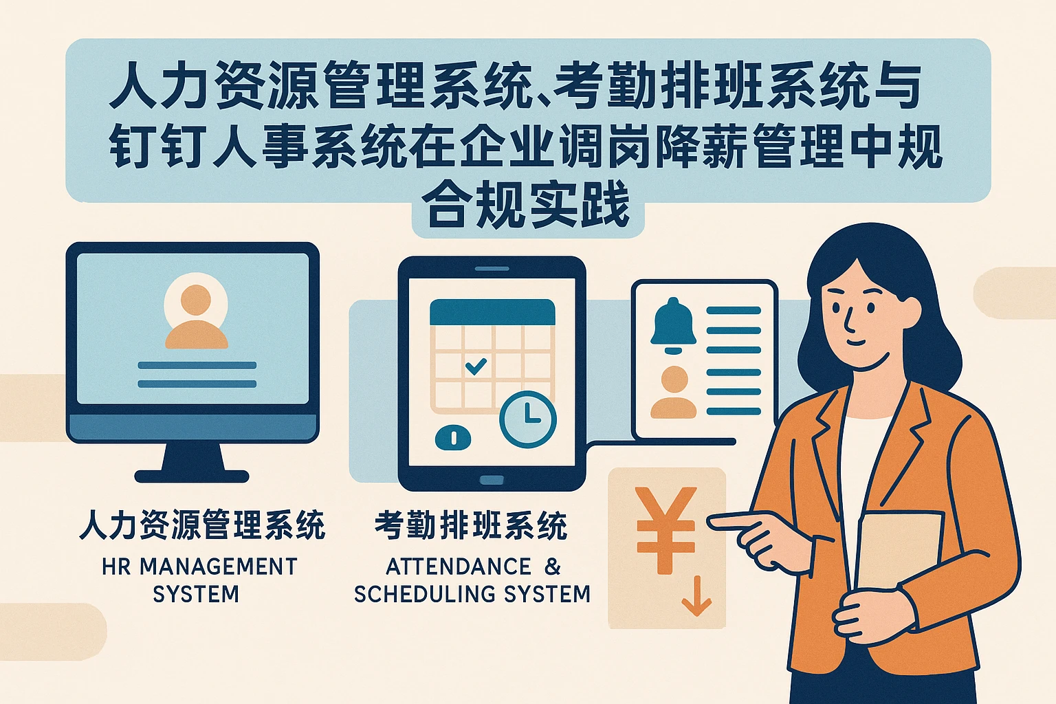 人力资源管理系统、考勤排班系统与钉钉人事系统在企业调岗降薪管理中的合规实践